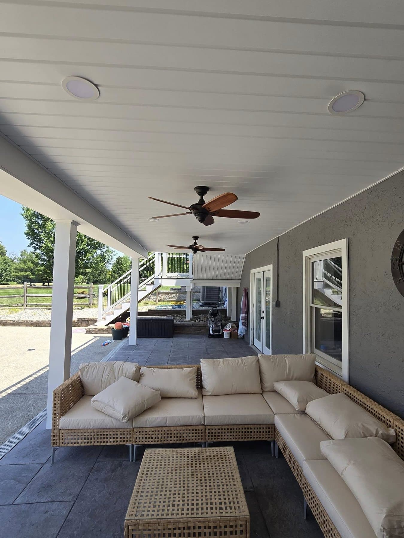 Covered patio and poolside deck project in Doylestown
