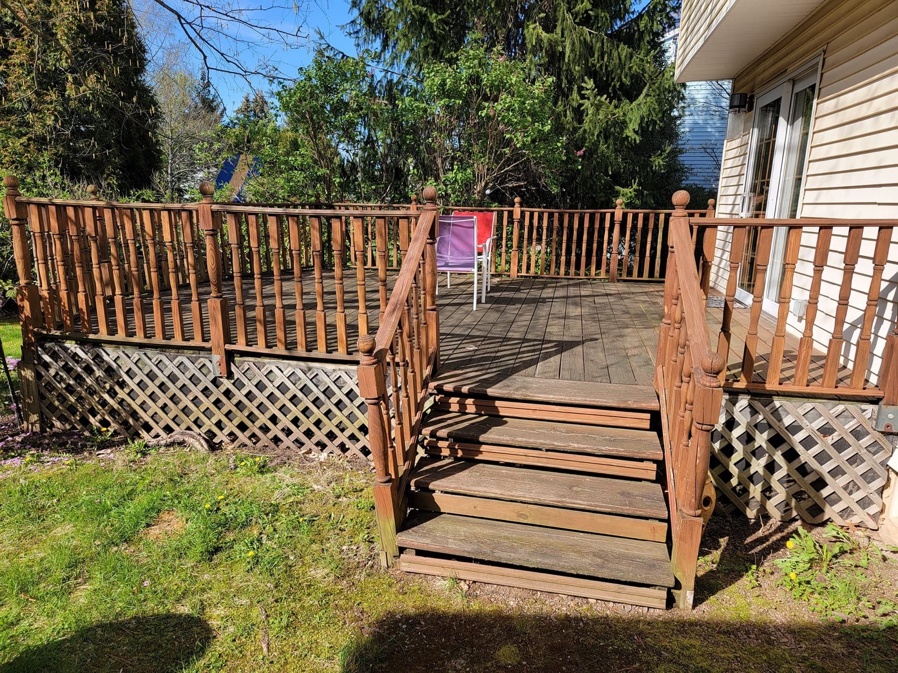 Deck before rebuilding in New Hope
