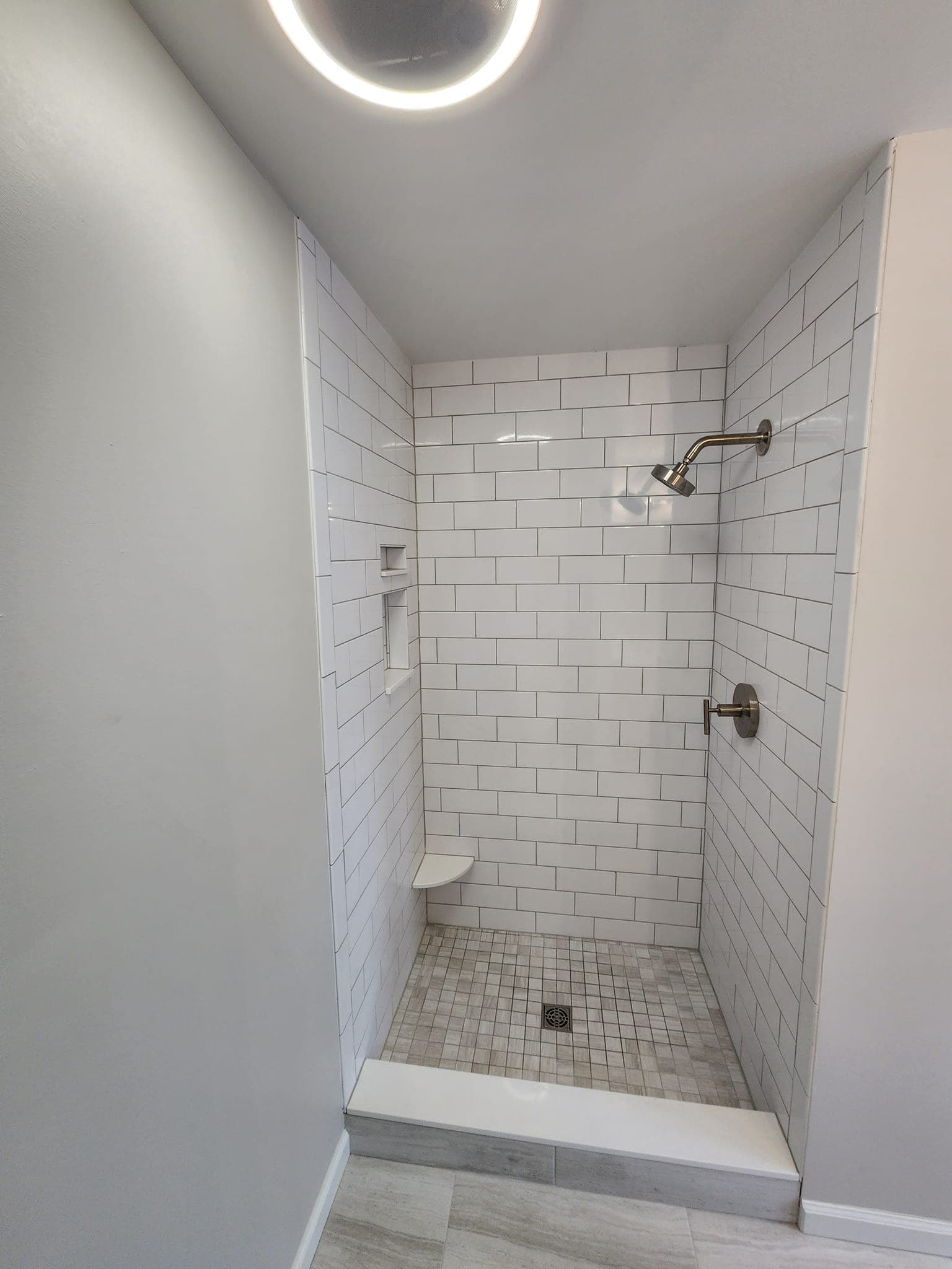 Tiled shower from a Perkasie bathroom remodel