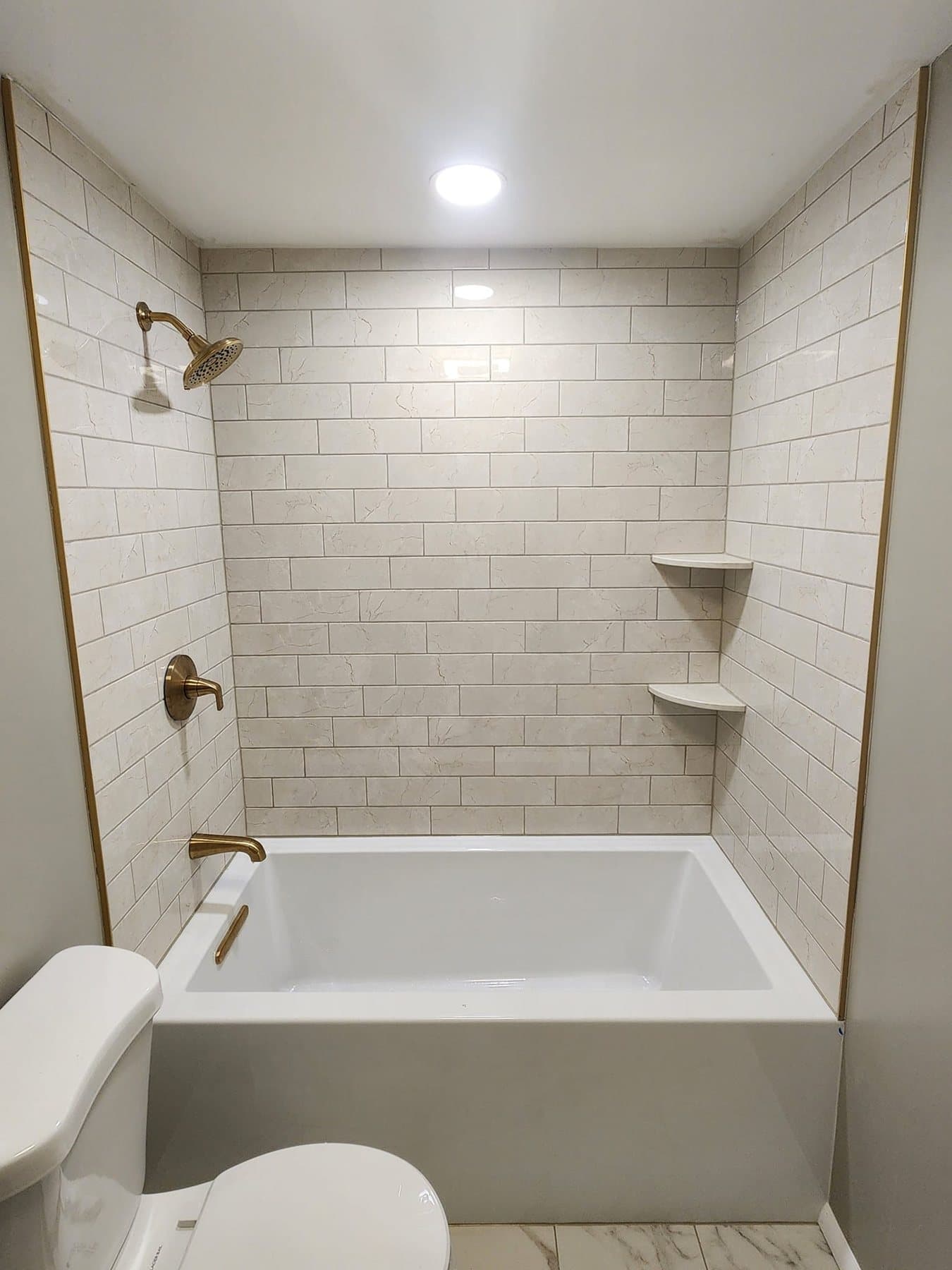 Bathroom tile work in Warrington